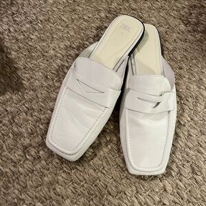 Zara Leather Mule Slides